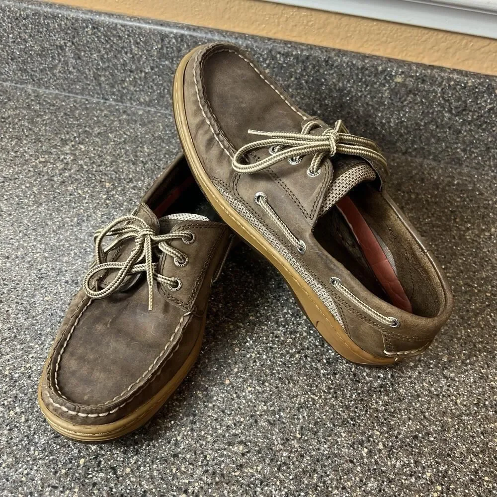 Sperry Top-Sider Mens Size 8 M Brown Leather Loafer Comfort Casual Slip On Shoes